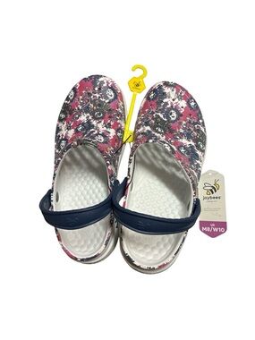 Joybees Unisex Tie Dye Clog Mules in Pink & Navy